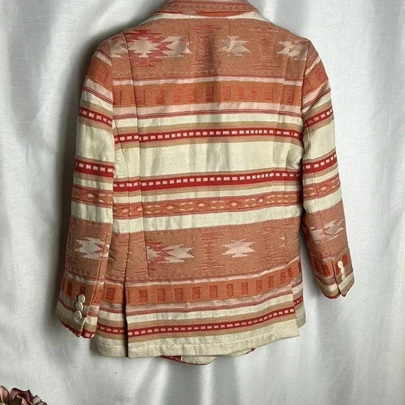 Made in Italy, (+) people.Blazer women medium.Linen,cotton,embroidered,Aztec,EC - Picture 4 of 16